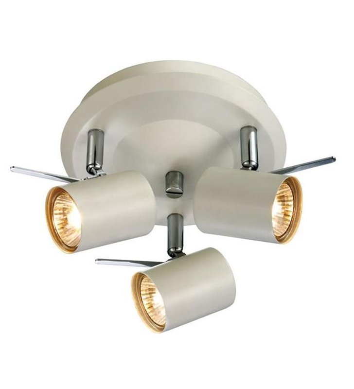 Okrągła biała lampa sufitowa z 3 kloszami Hyssna 3xGU10