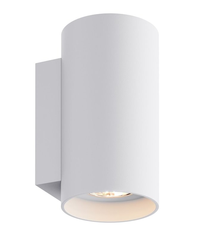 Biała lampa ścienna Sandy okrągła metalowa styl nowoczesny minimalistyczny Zuma - OD RĘKI