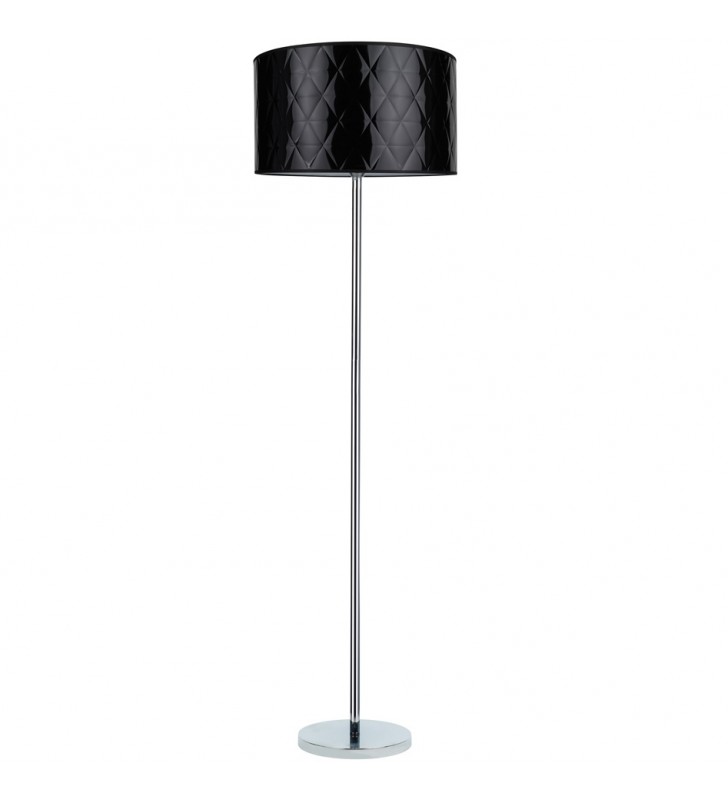 Lampa podłogowa Maxima abażur z czarnego tworzywa do salonu sypialni