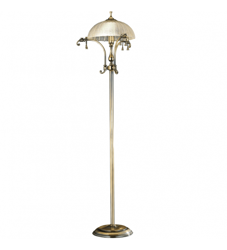 Lampa podłogowa Granada stylowa klasyczna dekoracyjna podstawa w błyszczącej patynie